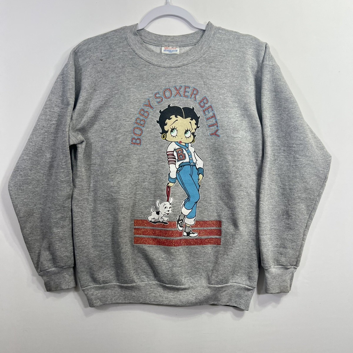 トップス Betty Boop vintage sweat made in japan Vintage 90s Betty Boop Rainbow Sweatshirt Heart M Freeze