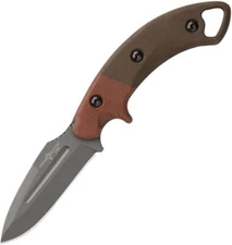 TOPS Viking Tactics Crusader 3.63" 1095HC Tan Micarta Fixed Knife wSheath VTAC06