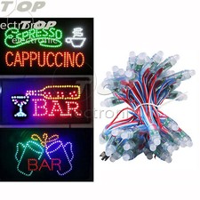 50PCS WS2811 RGB Full Color 12mm Pixels digital Addressable LED String DC 5/12V