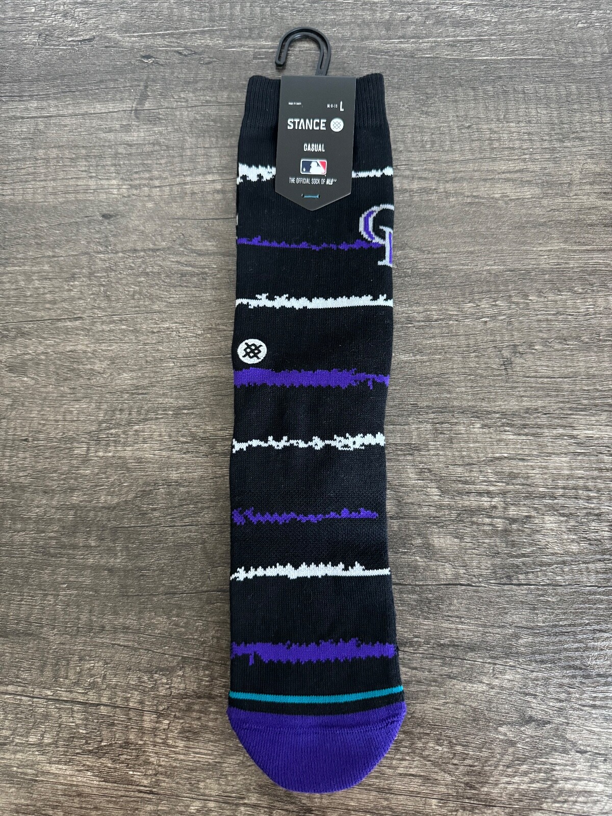 Stance x MLB Colorado Rockies Casual Crew Socks Men's LARGE 9-13 (NWT)