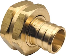 Brass Garden Hose Adapter Swivel Fitting 3/4â€ PEX Barb and 3/4â€ GHT Femal...