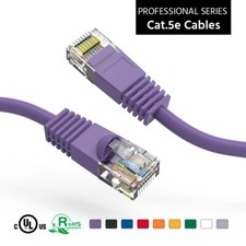3Ft CAT5E UTP Ethernet Network Booted Cable Purple