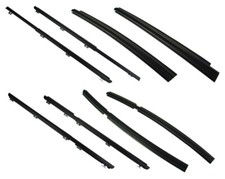 New 8-pc Window Sweep Beltline Molding Fr Kit For 1984-96 4-door Xj Cherokee