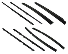 New 8-PC Window Sweep Beltline Molding F&R Kit / For 1984-96 4-Door XJ Cherokee