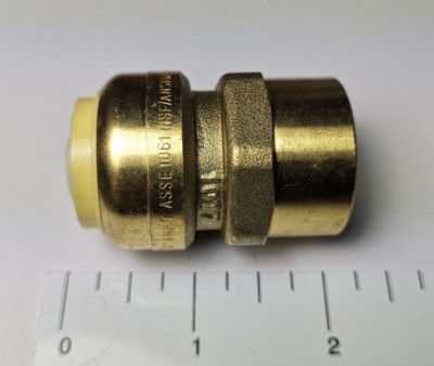 1 PIECE 3/4'' PUSH FIT X 3/4'' FNPT FEMALE THREADED ADAPTER