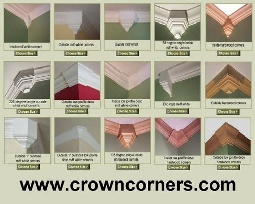 Crown Molding Corners Low Profile, Inside Corners fits 4 5/8" crown (4 pack) - Picture 4 of 5