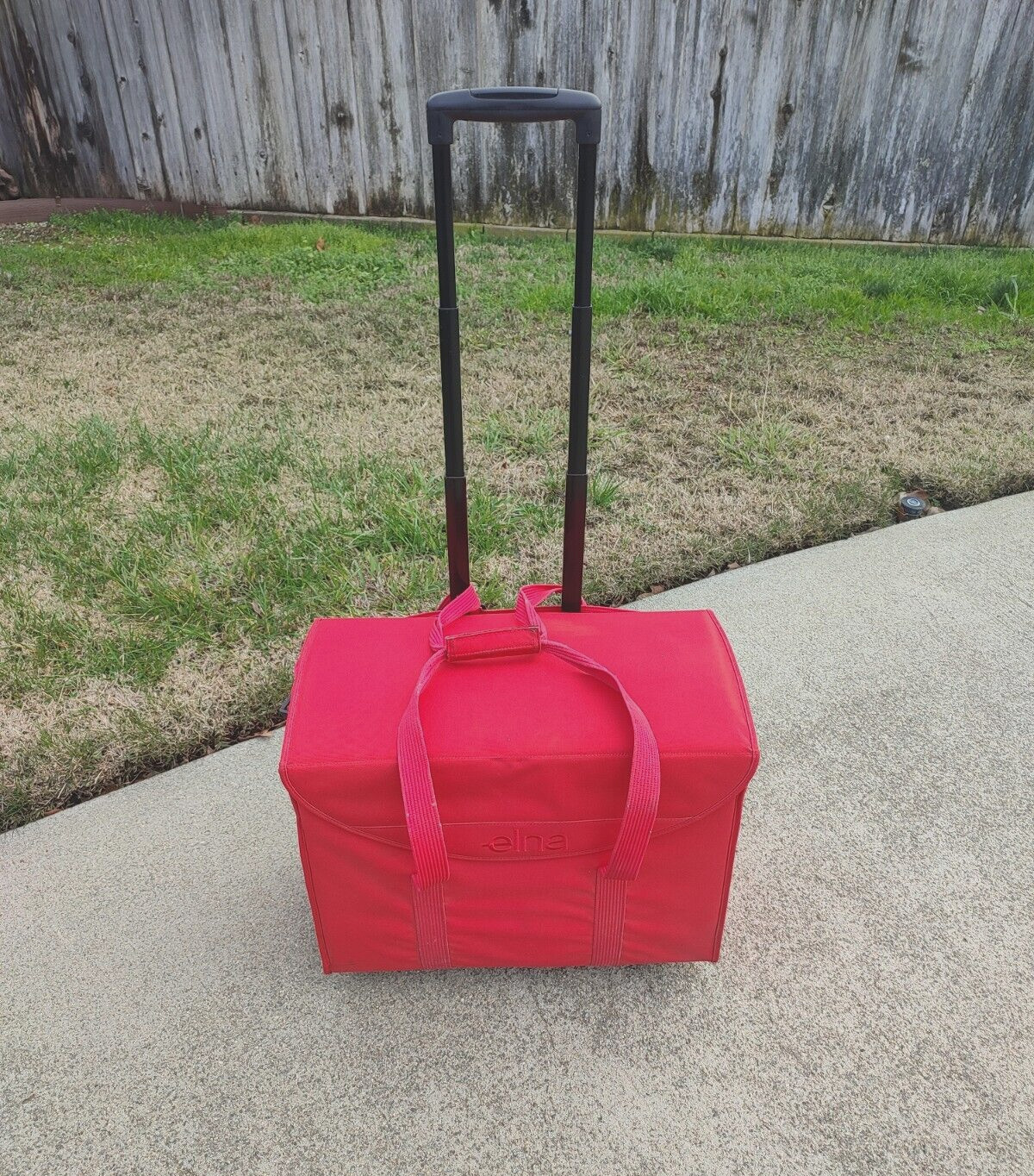 ELNA Máquina de Coser Equipaje con Ruedas Trolley Bolsa Estuche Bolso Rojo