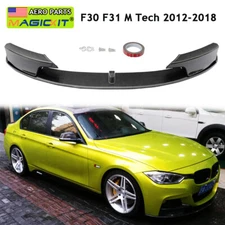 M Performance Front Bumper Lip Splitter For BMW F30 F31 M Tech 2012+ Carbon Look