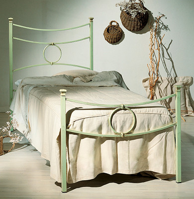 Shabby Chic Letto Matrimoniale Ferro Battuto Verde LETTO FERRO