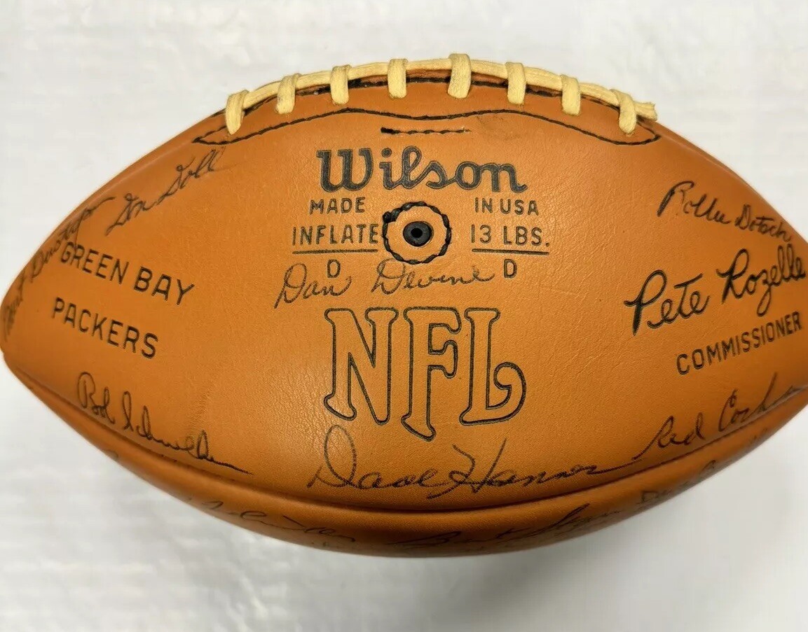 Bart Starr & Team Autographed Signed Green Bay Packers 1971 Team Official NFL Wilson Football STARR JSA 