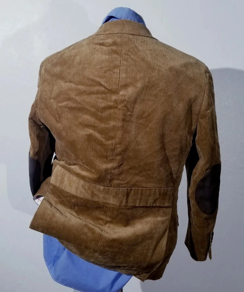 NUEVO CON ETIQUETAS 40S Regent Brooks Brothers Cinturón Pana Codo Ptch Blazer Chaqueta Abrigo Deportivo Foto 3 de 4