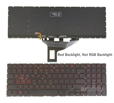 Laptop Keyboard for HP Omen 15-dh 15-dh1xxx 15-dh1000 NSK-XP1BC Red Backlit New