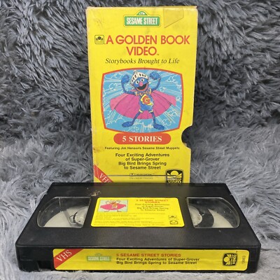 A Golden Book Video Sesame Street Big Bird Super Grover Jim Henson