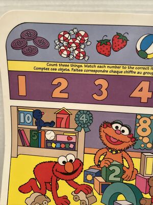Vintage Sesame Street Numbers 2 Sided Placemat 1996. | eBay