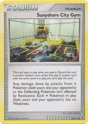Pokemon Platinum Rising Rivals Single Card Uncommon Sunnyshore City Gym 94/111