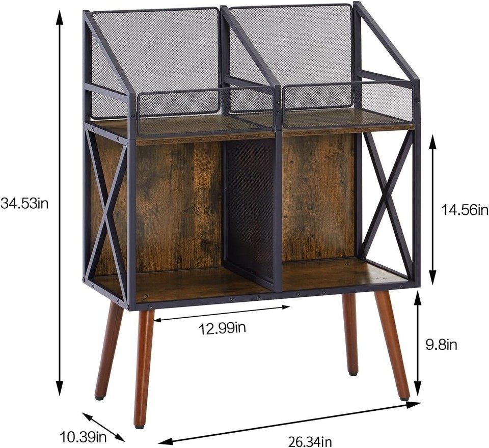 Vinyl Record Storage Shelf Holder Rack,400 LP Wooden Album