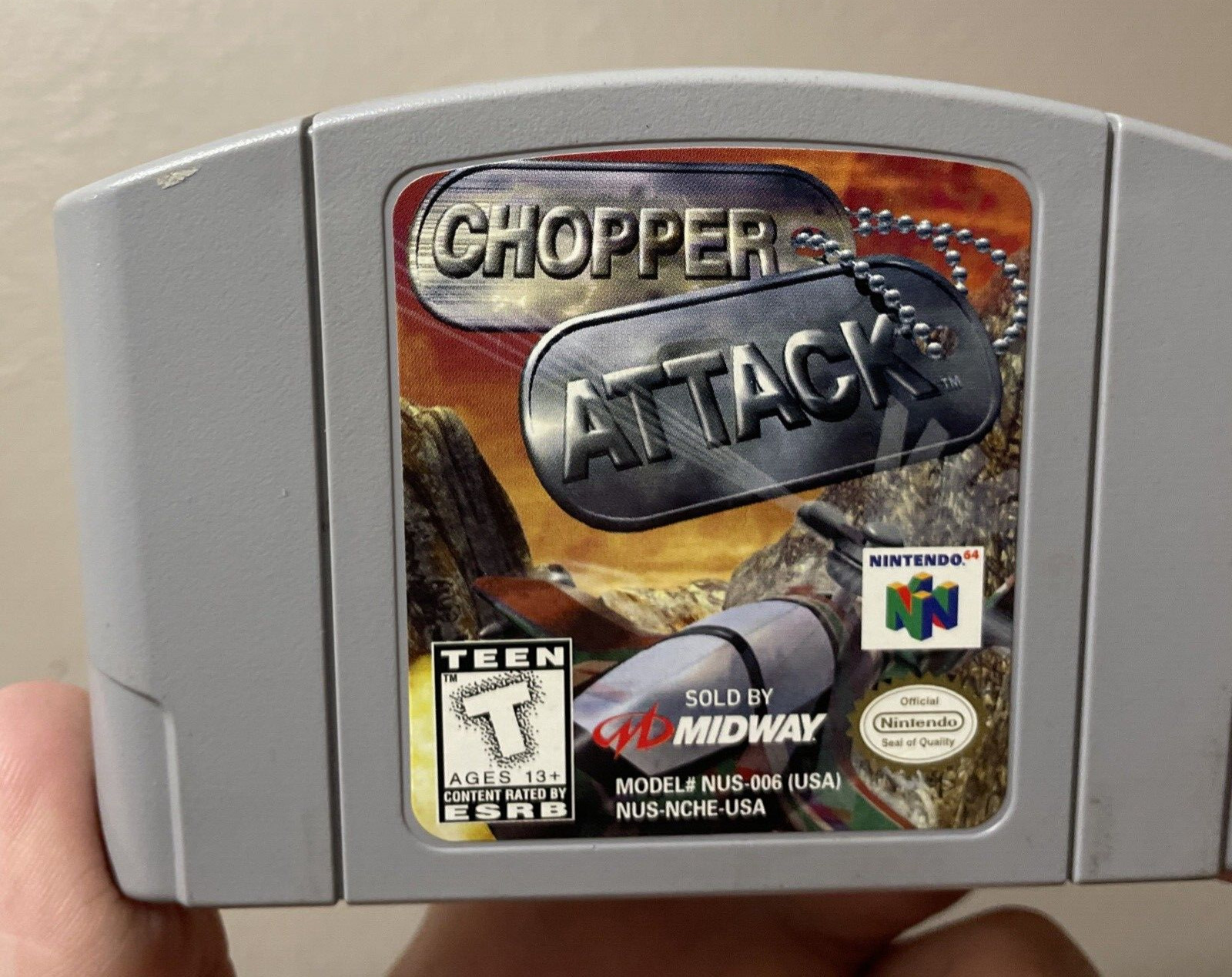 CHOPPER ATTACK AUTHENTIC NINTENDO N64 CARTRIDGE ONLY TESTED
