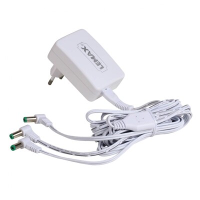 LEMAX 94564 - POWER ADAPTOR, 4.5V, WHITE, 3-OUTPUT, - Weihnachtsdorf - NEU