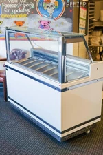 GTI DESIGN 7 PAN REFRIGERATED GELATO DISPLAY CASE MODEL APG - 7