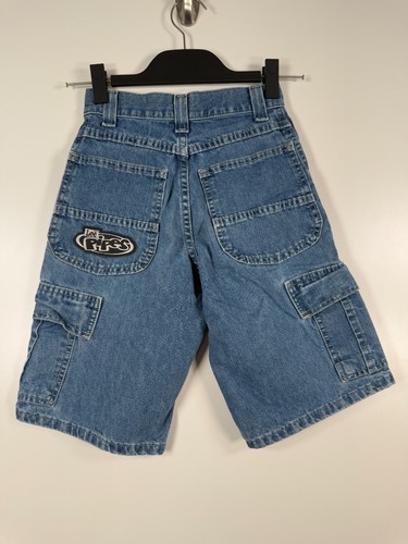 Vtg Lee Pipes Kids Boys Jorts Denim Bermuda Cargo Short Denim Blue Sz XS 11.5x10 - Picture 10 of 13