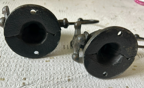 Set of 2 Cast Iron Faucet Wall Hook Rustic Vintage Coat Towel Key Holder Decor - Picture 5 of 5