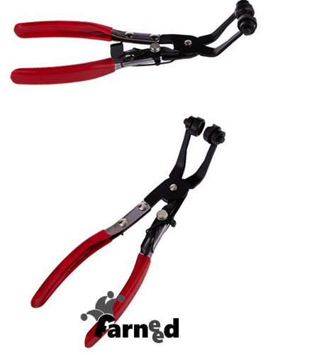 Set Di 2 Pinze Per Tubi Flessibili Con Collo Dritto Fascette - Foto 4