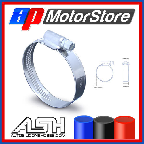 W4 Stainless Steel - Zinc Plated Worm Drive Hose Clips - Mikalor Ash Jubilee