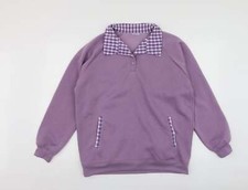 Damrat Womens Purple Polyester Blend Hoodie Size 14
