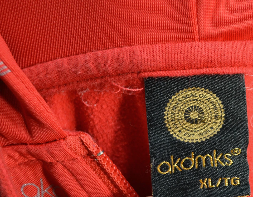 Sudadera con Capucha Akademiks AKDMKS Roja Cremallera Completa 2 Bolsillos Logo Unisex Juvenil Talla XL Foto 4 de 4