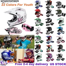 DOT Youth Kids Helmet Street Dirt Bike Off-Road Motocross Helmet Christmas Gift