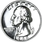 1959 Proof Washington Quarter ~ GEM PF UNC ~ Fresh From a Proof Set ~ 90% Silver