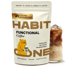HabitONE Instant Mushroom Coffee Arabica - Lion s Mane, Cordyceps, Reishi, Ch...