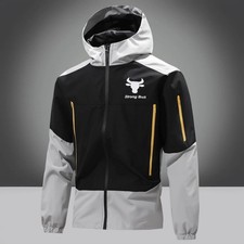 Mens Waterproof Windbreaker Rain Jacket Hooded Soft Shell Outdoor Green Coat