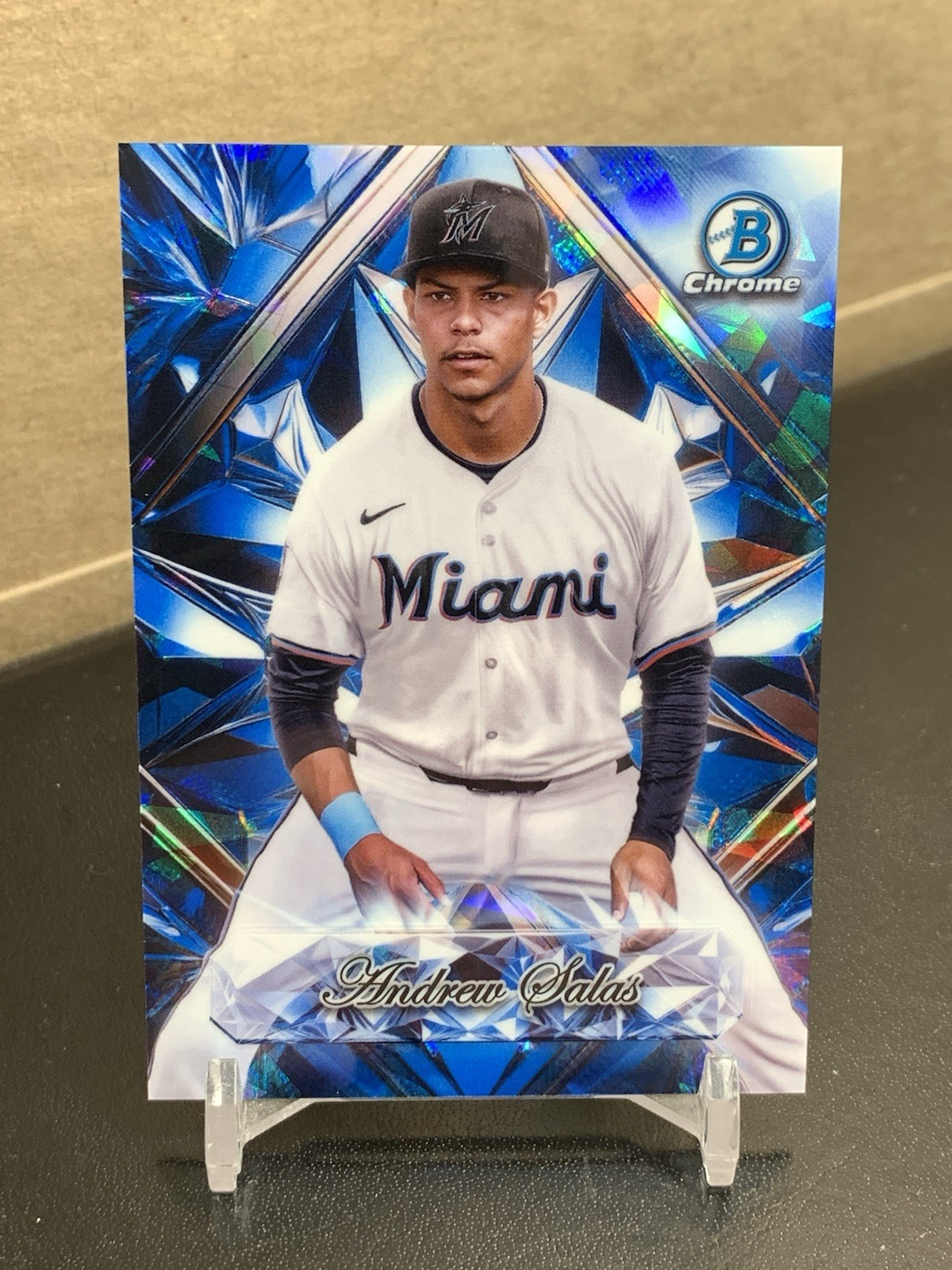 2025 Bowman Chrome Sapphire Andrew Salas Sapphire Selections SP Miami Marlins