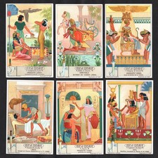 Isis & Osiris Ancient Egypt Liebig Cards Set 1933 Temple Pyramids Cairo Gods