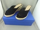 Stuart Weitzman Esparidrille Wedge Sandals Black Suede New in Box Size 7.5 — photo 4