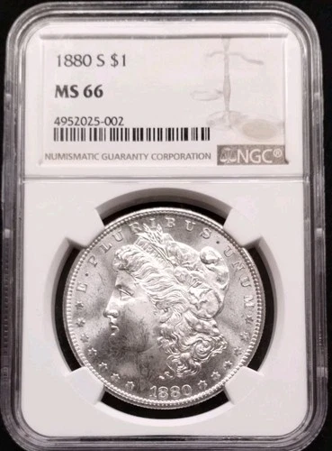 1880 S Morgan Silver Dollar NGC MS66