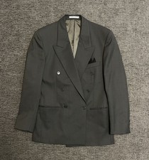 VTG Yves Saint Laurent YSL Gray 6 Button double breasted Blazer France 42R Read 