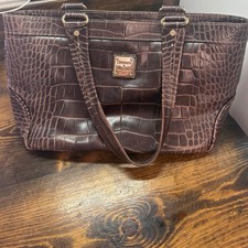Dooney & Bourke Brown Crocodile Shoulder Bag