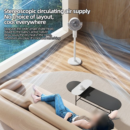 Pedestal Fan with 5 Speed Remote Control and Multi Directional 180 Degree Swing - Afbeelding 9 van 20