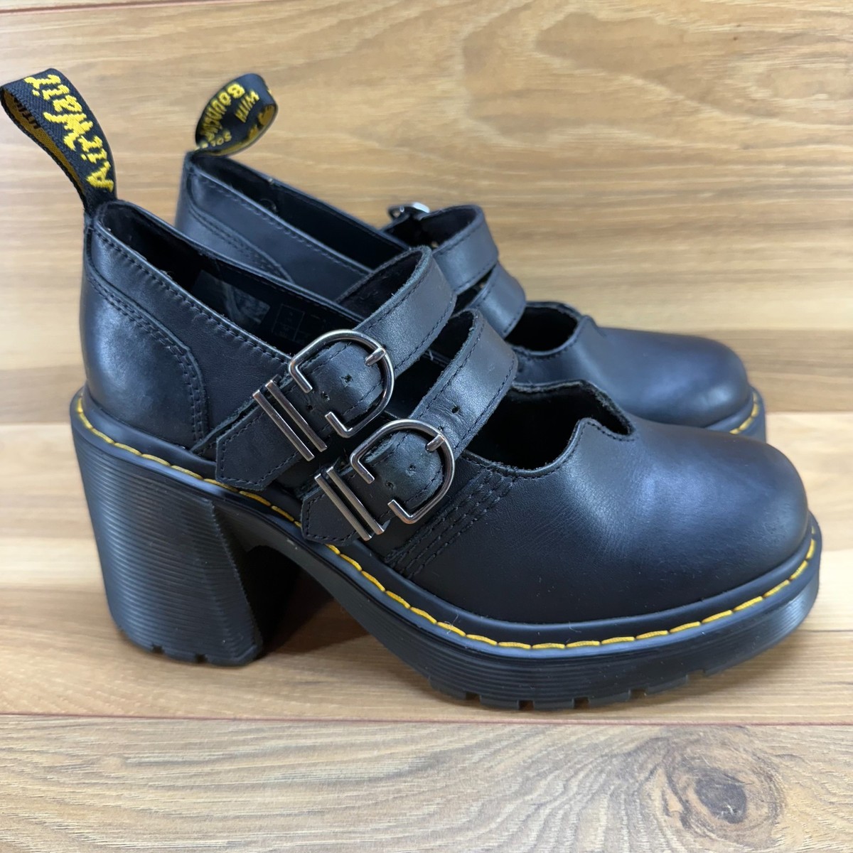 靴 Dr. Martens Eviee Mary Jane Shoes Black Womens Dr. Martens Eviee Mary Jane Casual Shoe - Black
