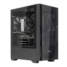 NUWO Case Micro Tower Pc Gaming Ventola 120mm Frontale e Pannello in Vetro mATX