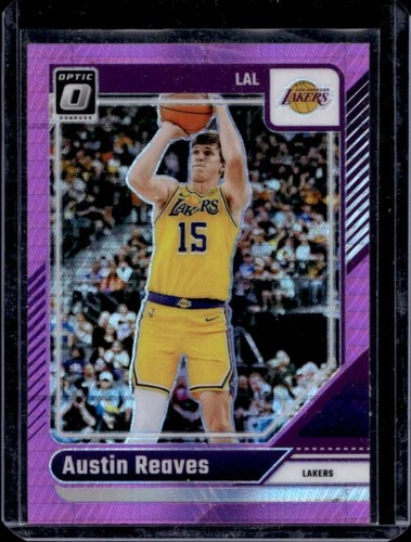 2024-25 Panini Donruss Optic Austin Reaves Hyper Pink Prizm #140 Lakers