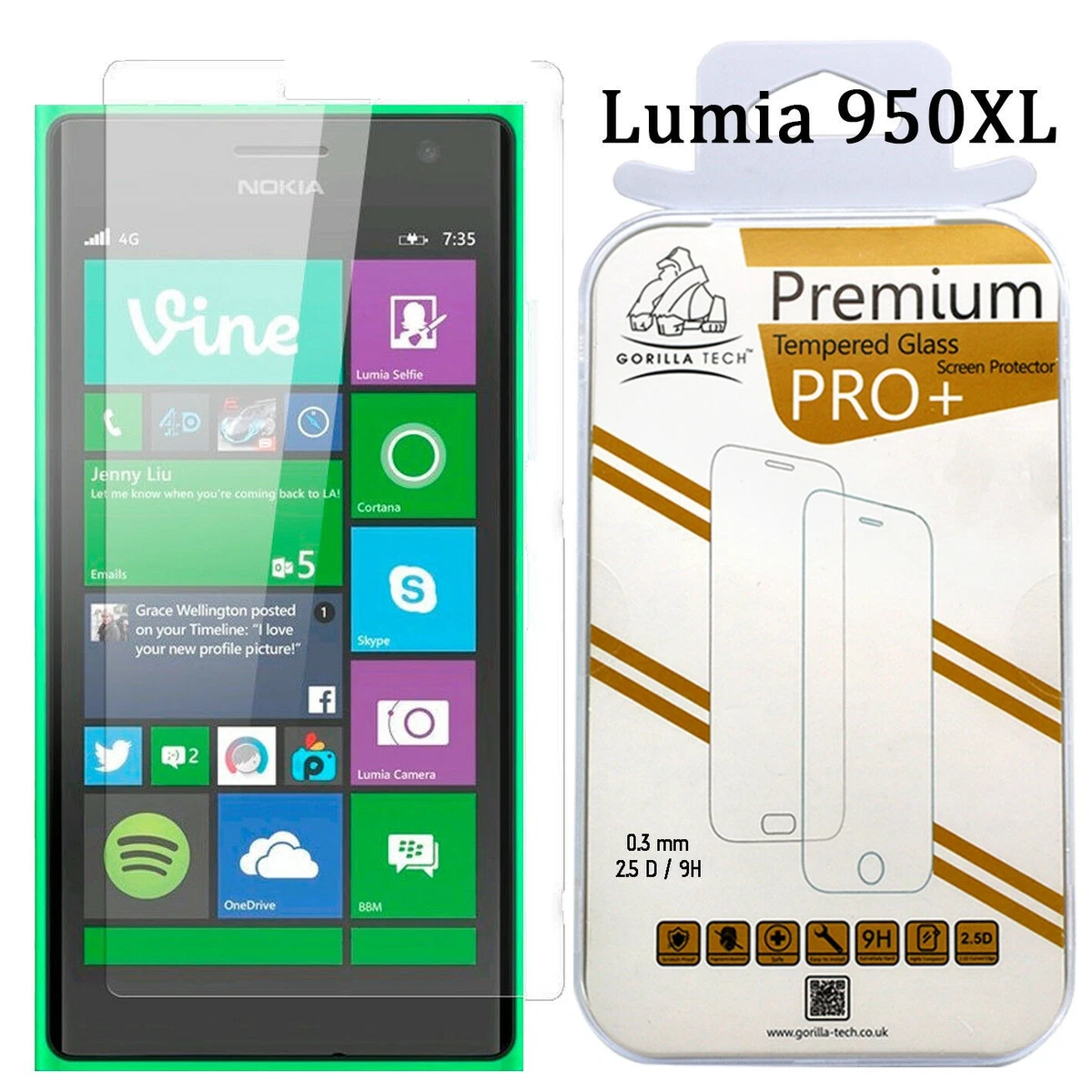 brotect Pellicola Protettiva Vetro per Microsoft Lumia 950 XL