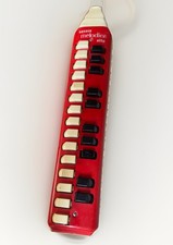 Vintage Hohner Melodica Alto Red Keyboard Wind Instrument Works Read Description