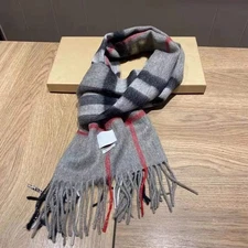 Warm Plaid Cashmere Scarf, Long Stylish Wrap for Winter Comfort