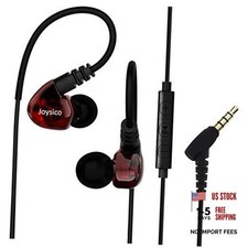 Sport Headphones Wired Over Ear in-Ear Earbuds for Kids Women Small Ears Red