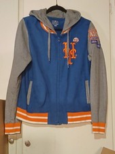Sudadera con capucha The 7th Line Army 2016 cremallera azul gris parche de los New York Mets pin 5th Ocean Lg