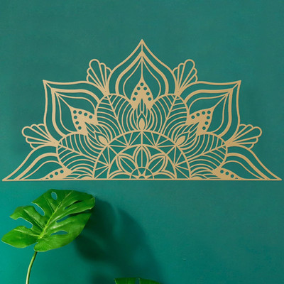 Estart Large Metal Mandala Wall Art Unique Lotus Flower Wall Decor For Living