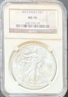 2012 Silver Eagle 1oz NGC MS70 Early Release $1 American Coin Bullion US Dollar